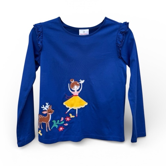 Hanna Andersson Other - Hanna Andersson Blue Long Sleeve Tee with Playful Print